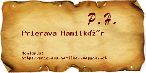 Prierava Hamilkár névjegykártya